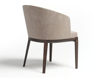 N°5 - Velvet chair with armrests by Paolo Castelli - view 3
